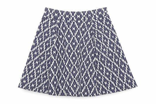 Next Women’s Blue Geometric A-Line Short Skirt UK 10