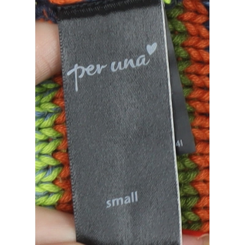 Per Una Women Multicoloured S Open Knit Stripe Cardigan Long Sleeve