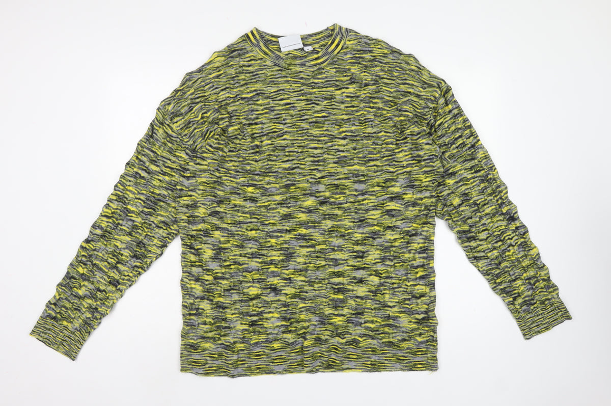 Ragged Jeans Men’s Multicoloured Striped Knit Crew Neck Jumper M