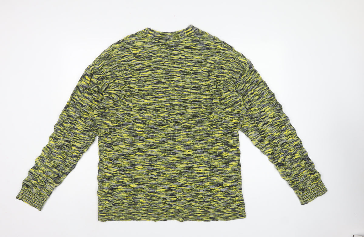 Ragged Jeans Men’s Multicoloured Striped Knit Crew Neck Jumper M