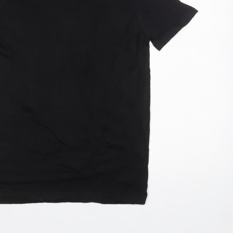 Zara Man Men’s Black Size M Short Sleeve Crew Neck Knit Pullover Jumper