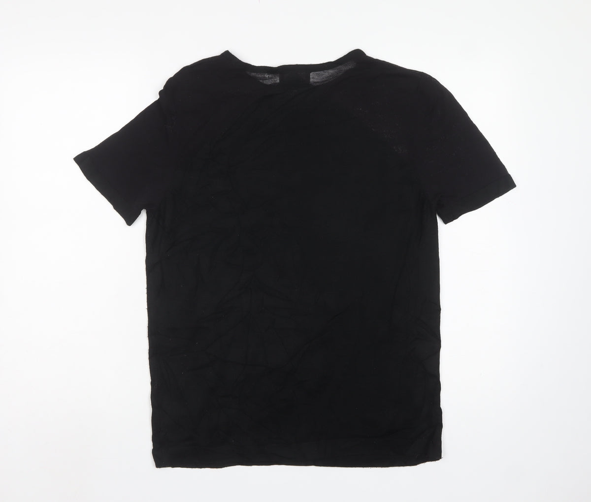 Zara Man Men’s Black Size M Short Sleeve Crew Neck Knit Pullover Jumper
