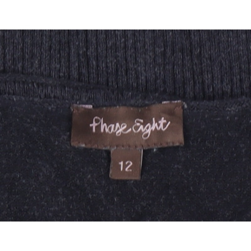 Phase Eight Women’s Blue Size 12 Wrap V-Neck Cotton Blend Jumper