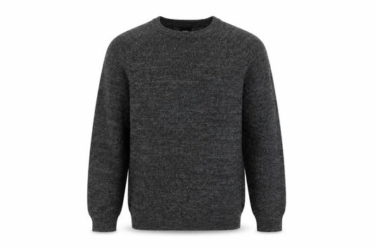 Burton Menswear Men’s Grey Marl Knit Crew Neck Pullover Jumper Size S