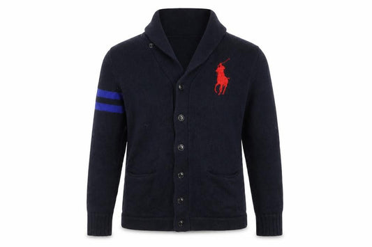 Polo Ralph Lauren Teens Blue L 14-16 Cotton Shawl Collar Cardigan