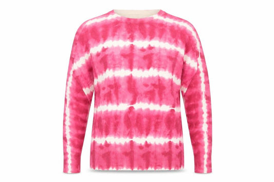 Wallis Women’s Pink White S Tie Dye Striped Knit Pullover Jumper