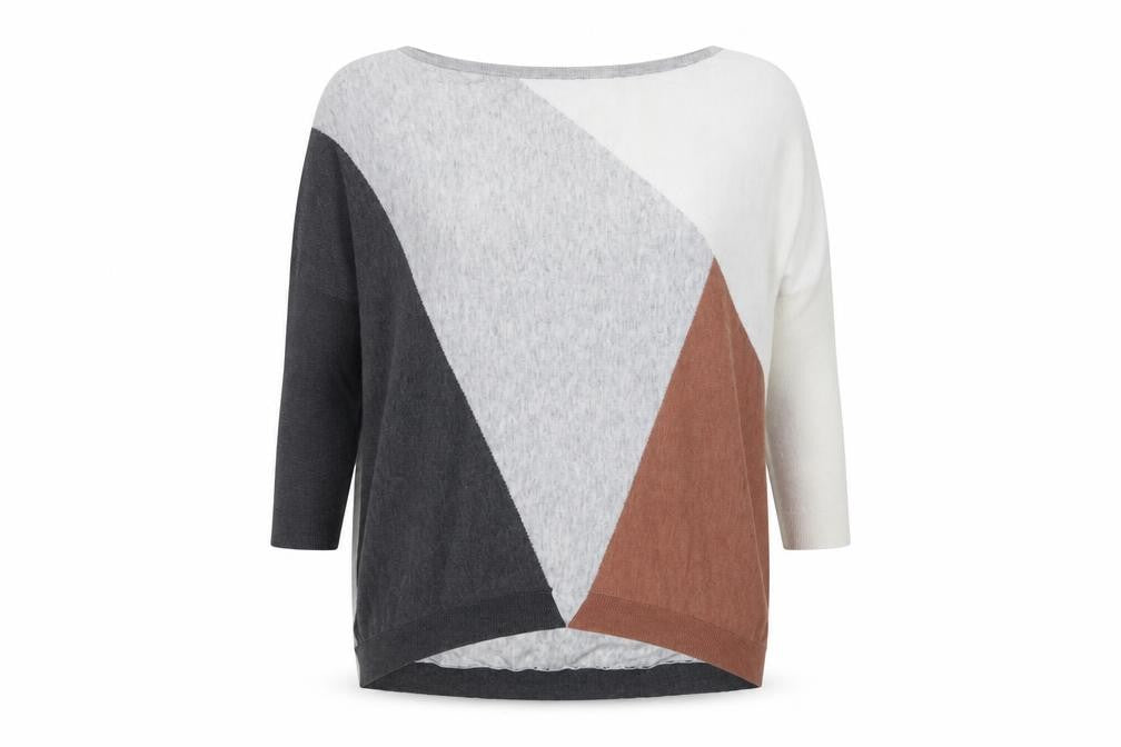 Monsoon Women’s Multicolour Geometric Knit Jumper Size L