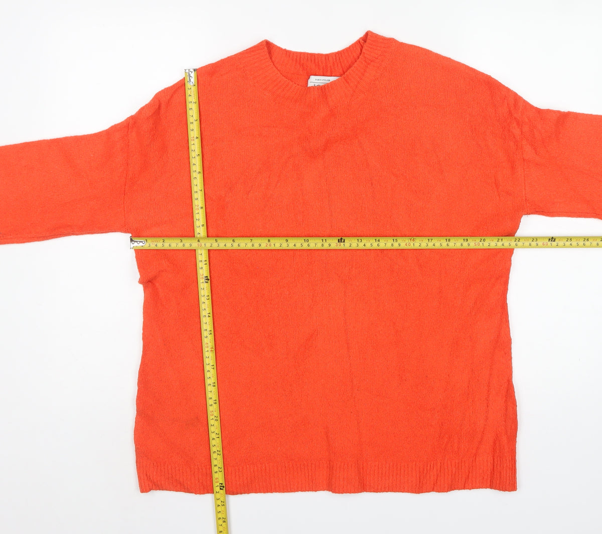 & Other Stories Women Orange M Crew Neck Knit Pullover Jumper