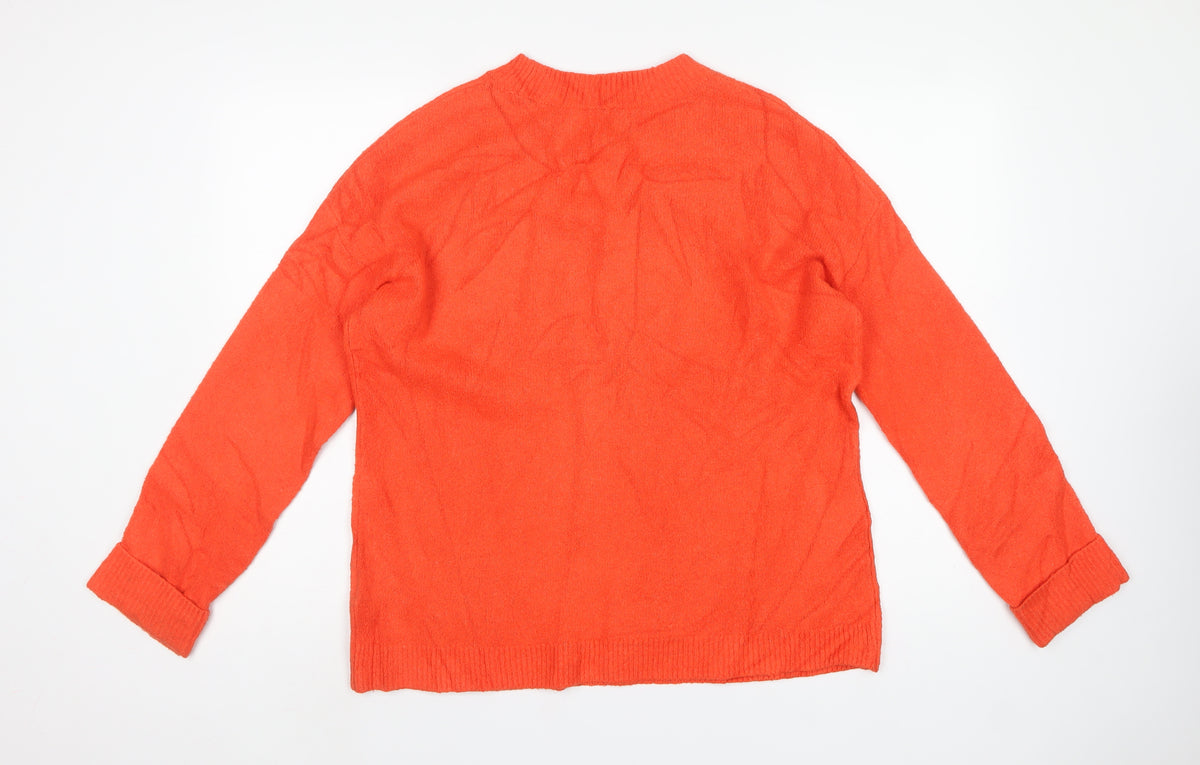 & Other Stories Women Orange M Crew Neck Knit Pullover Jumper