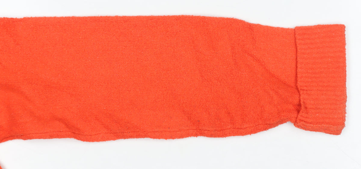 & Other Stories Women Orange M Crew Neck Knit Pullover Jumper