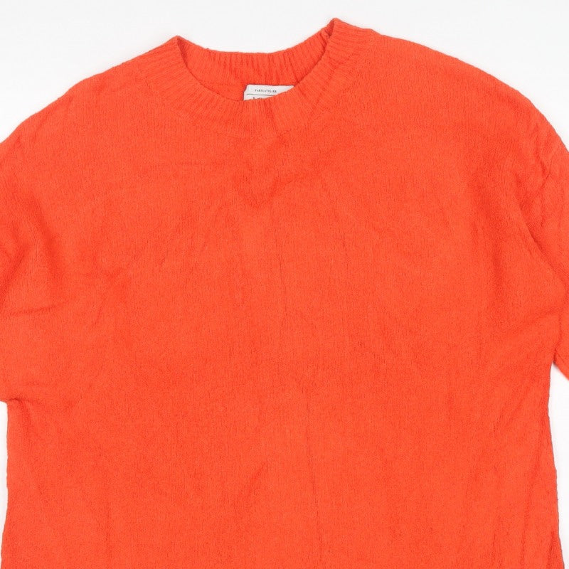 & Other Stories Women Orange M Crew Neck Knit Pullover Jumper