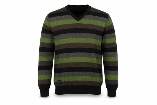 Rocha John Rocha Men’s Multicoloured Striped Cotton V-Neck Jumper M