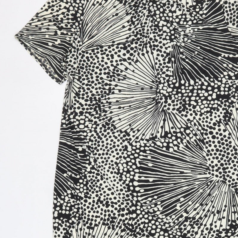 Marks & Spencer Women Black UK 20 Geometric Shift Dress