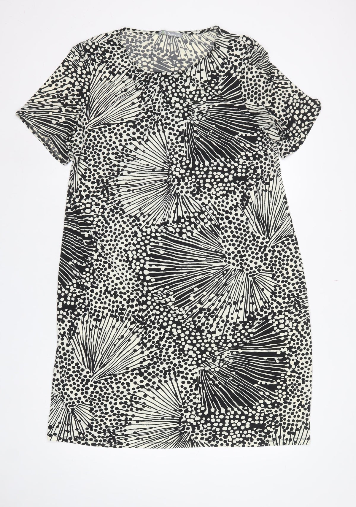 Marks & Spencer Women Black UK 20 Geometric Shift Dress