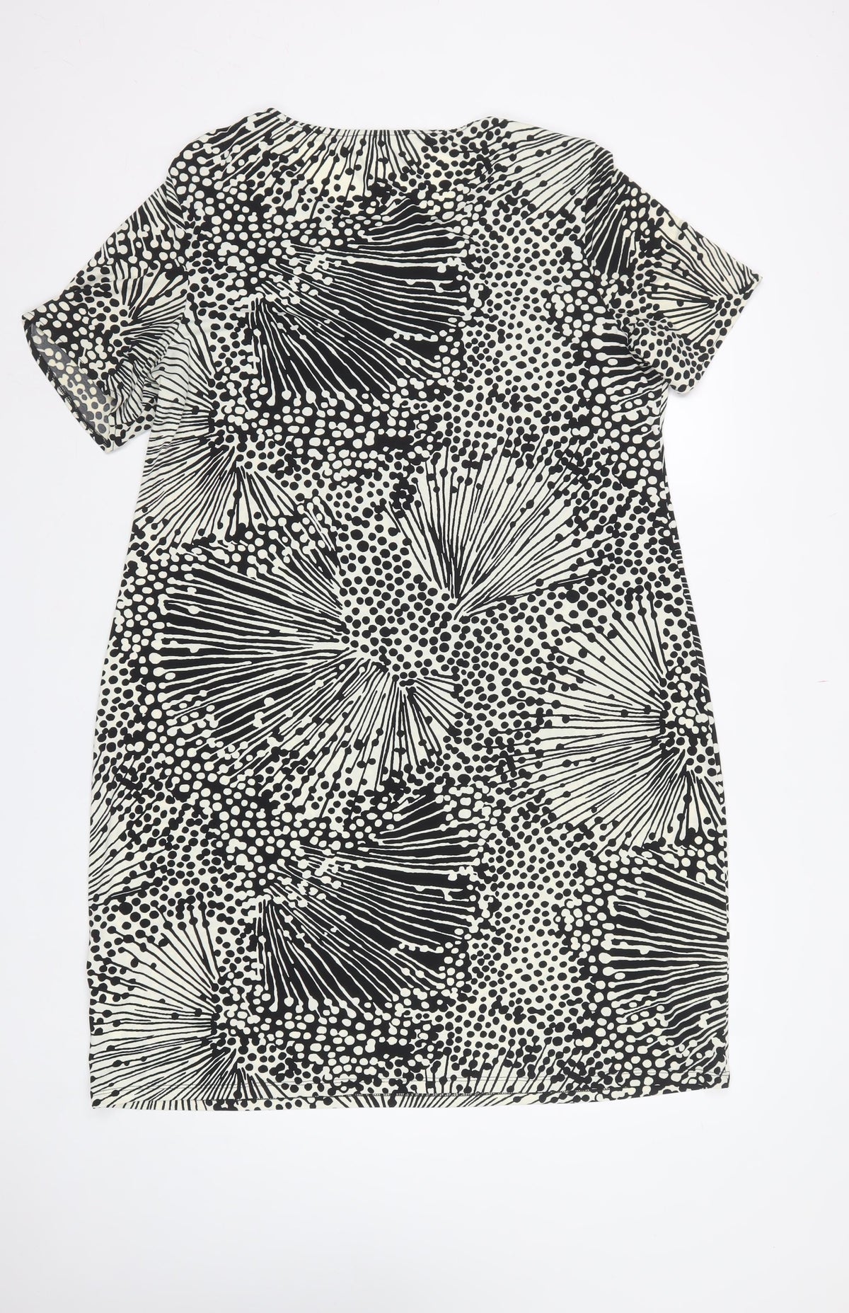 Marks & Spencer Women Black UK 20 Geometric Shift Dress