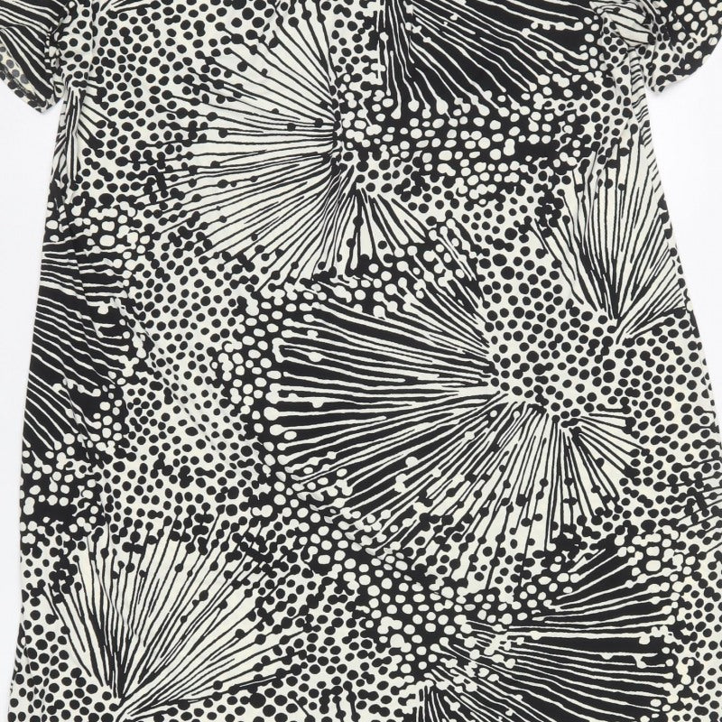 Marks & Spencer Women Black UK 20 Geometric Shift Dress