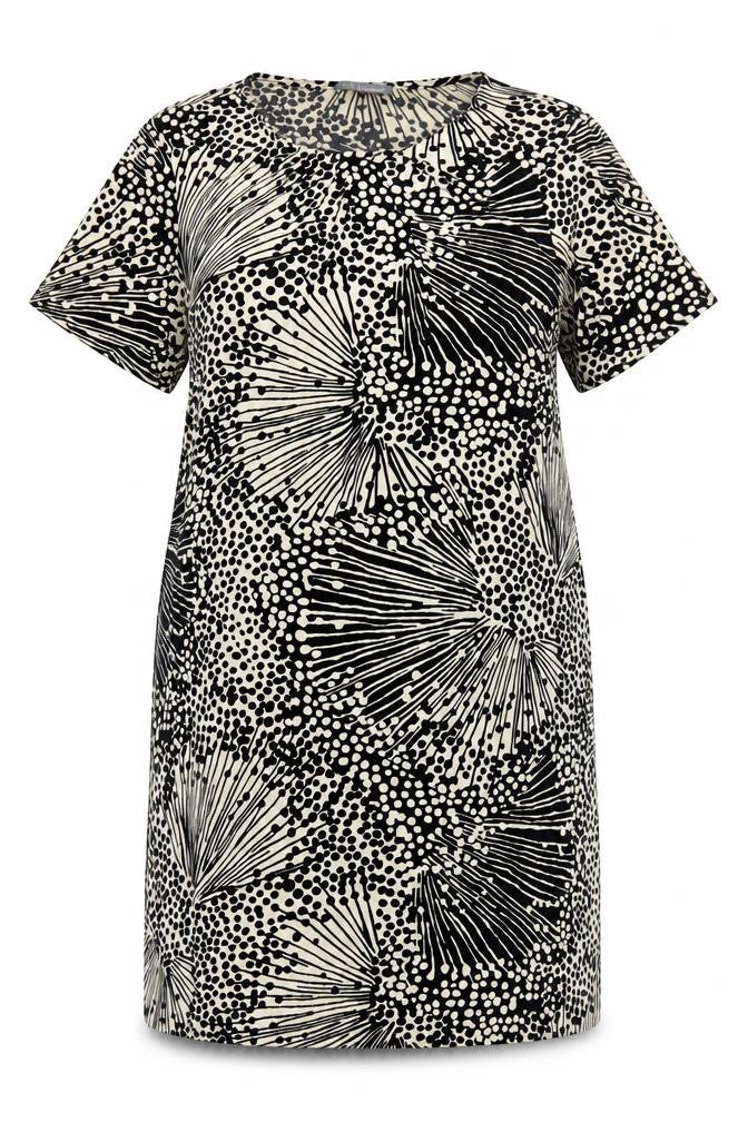Marks & Spencer Women Black UK 20 Geometric Shift Dress