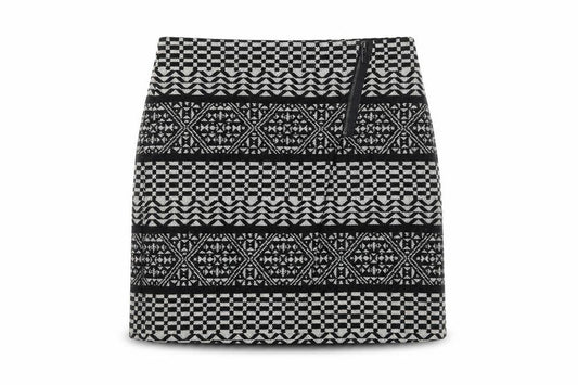 Marks & Spencer Women Black Aztec Knit Pencil Mini Skirt UK 12