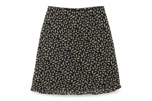Next Women’s Black Palm Print A-Line Knee Length Skirt UK 16
