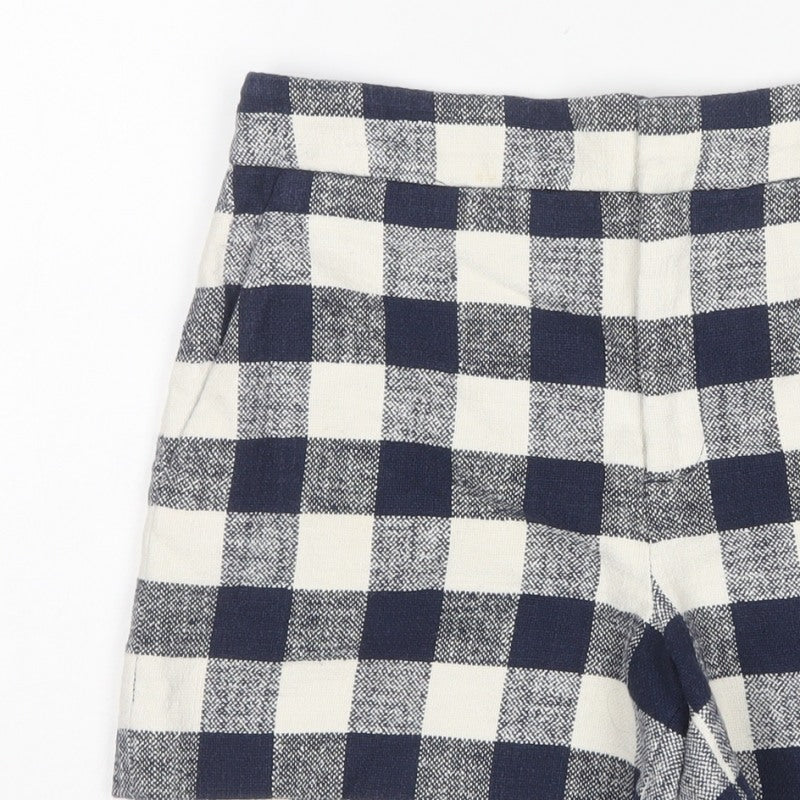 Zara Woman Multicoloured Check High Waist Shorts M
