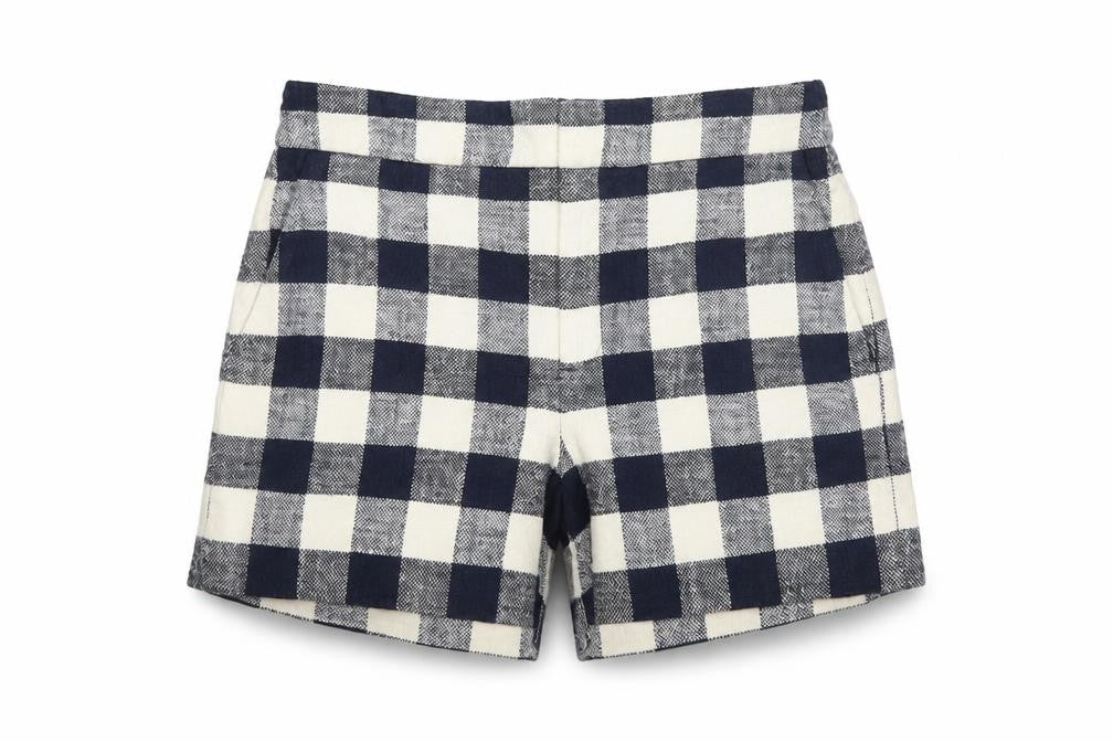 Zara Woman Multicoloured Check High Waist Shorts M