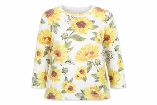 Bonmarché Women’s Multicoloured Floral Jumper UK 18 3/4 Sleeve