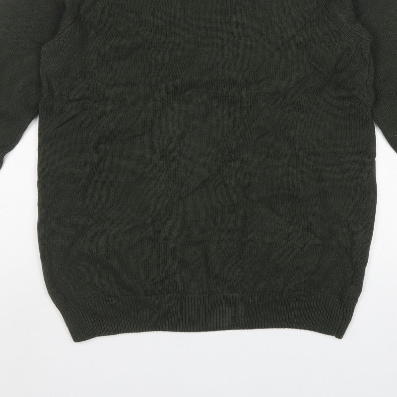 Cotton Traders Men’s Green Cotton Crew Neck Pullover Jumper M