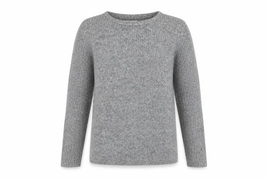 Evidence Women’s Grey Mohair Blend Knit Pullover Jumper Size S