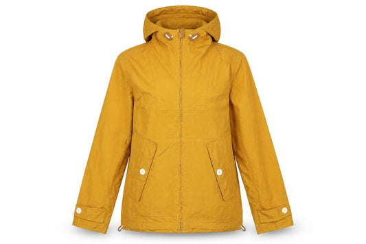 Gap Women’s Yellow Hooded Anorak Jacket Small Petite Cotton Blend
