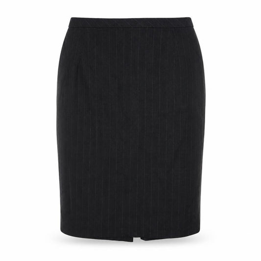 Principles Women Black Pinstripe Pencil Skirt UK 14 Wool Blend