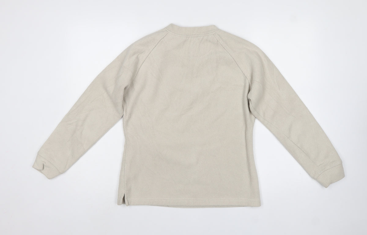 Peter Storm Women’s Ivory Size 12 Fleece V-Neck Pullover Sweatshirt
