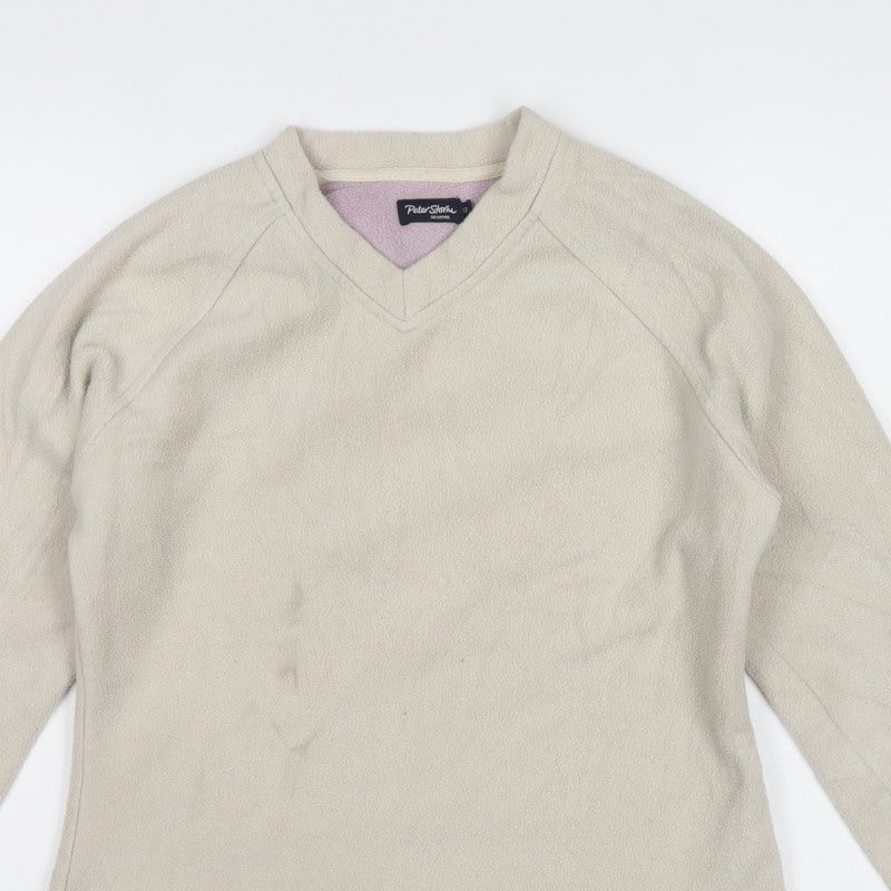 Peter Storm Women’s Ivory Size 12 Fleece V-Neck Pullover Sweatshirt