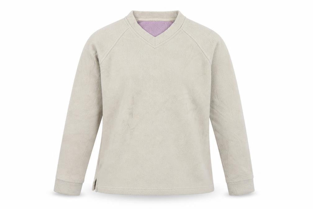 Peter Storm Women’s Ivory Size 12 Fleece V-Neck Pullover Sweatshirt
