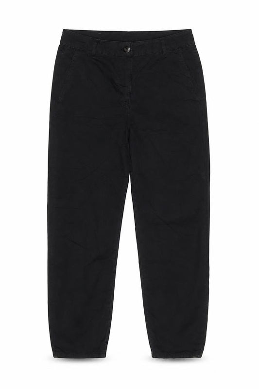 Des Petits Hauts Women Black Size 8 Eliore Tapered Chino Trousers