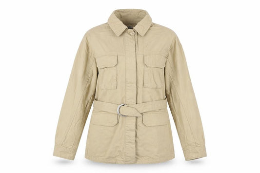 H&M Divided Women’s Beige XS Belted Cotton Military Jacket