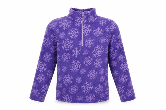 Mountain Warehouse Girls Purple 7-8 Years Fleece 1/4 Zip Sweatshirt