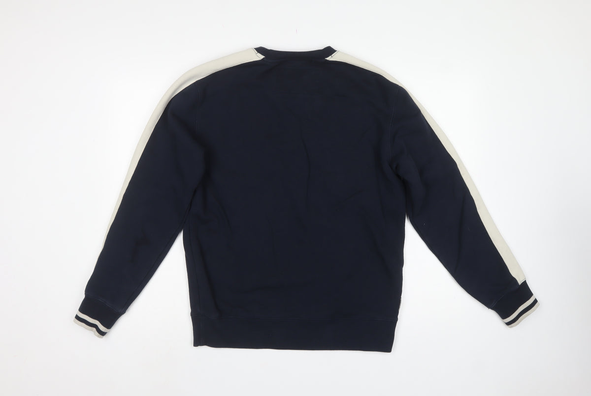 Superdry Men’s Blue S Pullover Crew Neck Logo Sweatshirt