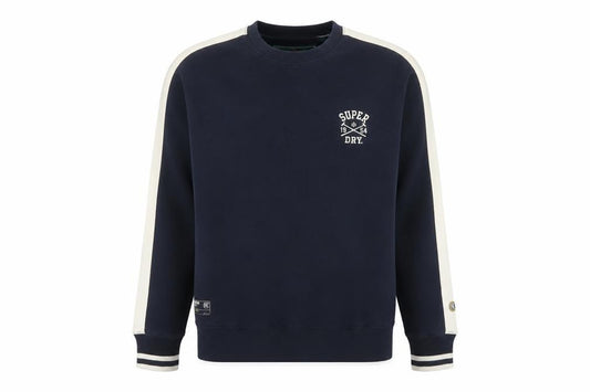 Superdry Men’s Blue S Pullover Crew Neck Logo Sweatshirt