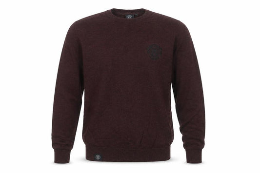 Manchester United Men's Brown S Pullover Knit Crew Neck Football Jumper