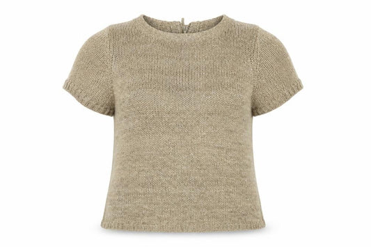 Zara Women Gold Size S UK 8 Metallic Knit Short Sleeve Jumper