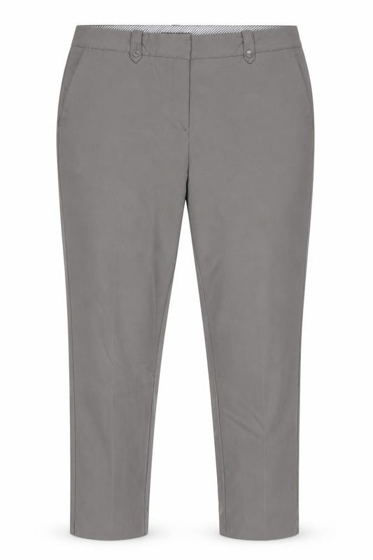 Laura Ashley Women Grey UK 14 Tapered Tailored Trousers