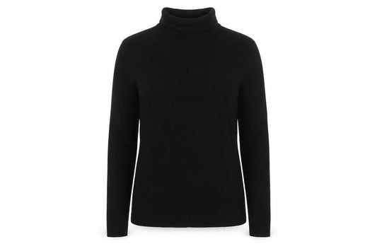 Uniqlo Women’s Black M 100% Wool Roll Neck Knit Jumper