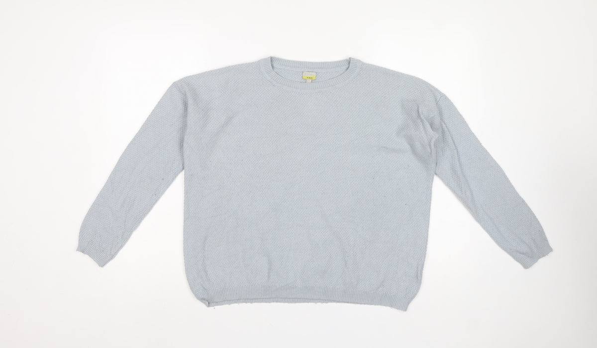 Hobbs NW3 Women’s Light Blue UK 8 Crew Neck Knit Pullover Jumper
