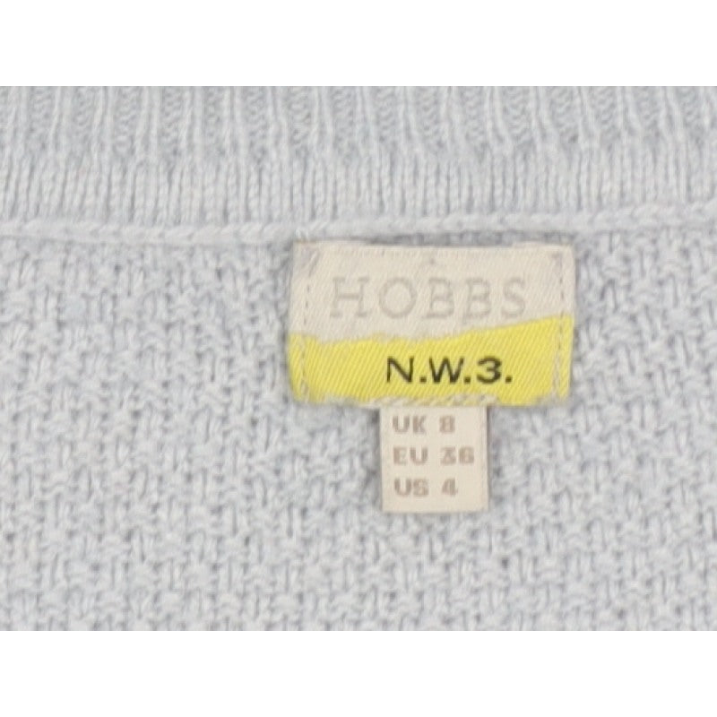 Hobbs NW3 Women’s Light Blue UK 8 Crew Neck Knit Pullover Jumper