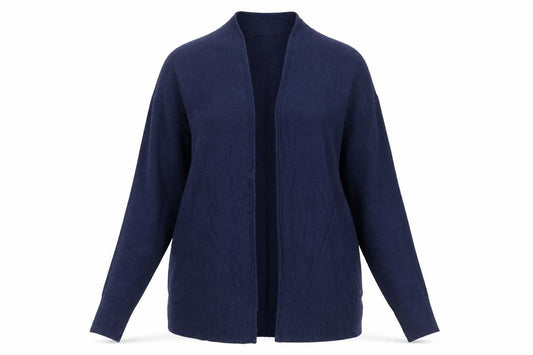 GAP Women’s Navy Blue M Open Knit Longline Cotton Cardigan