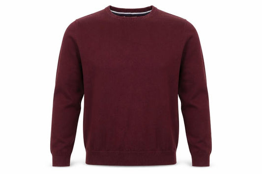 Lee Cooper Men’s Red S Cotton Crew Neck Knit Pullover Jumper