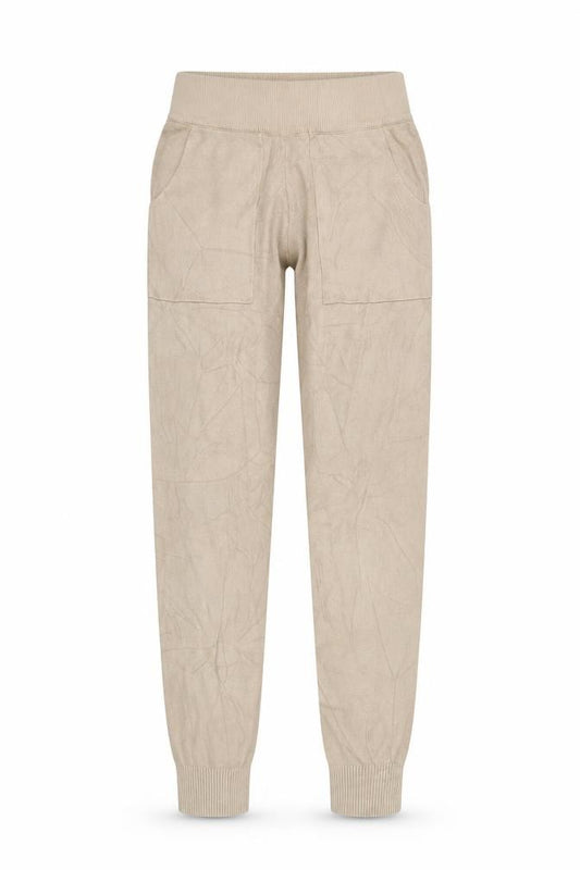 New Look Women’s Beige S Knit Jogger Trousers Elastic Waist Pockets