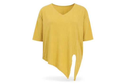 Autograph Women’s Gold UK 14 V-Neck Asymmetric Hem Tunic Jumper