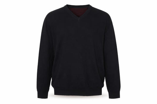 Jeff Banks London Men’s Black Cashmere Silk V-Neck Pullover 3XL