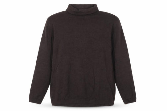 St Michael Women’s Brown Pure New Wool Roll Neck Jumper UK 18